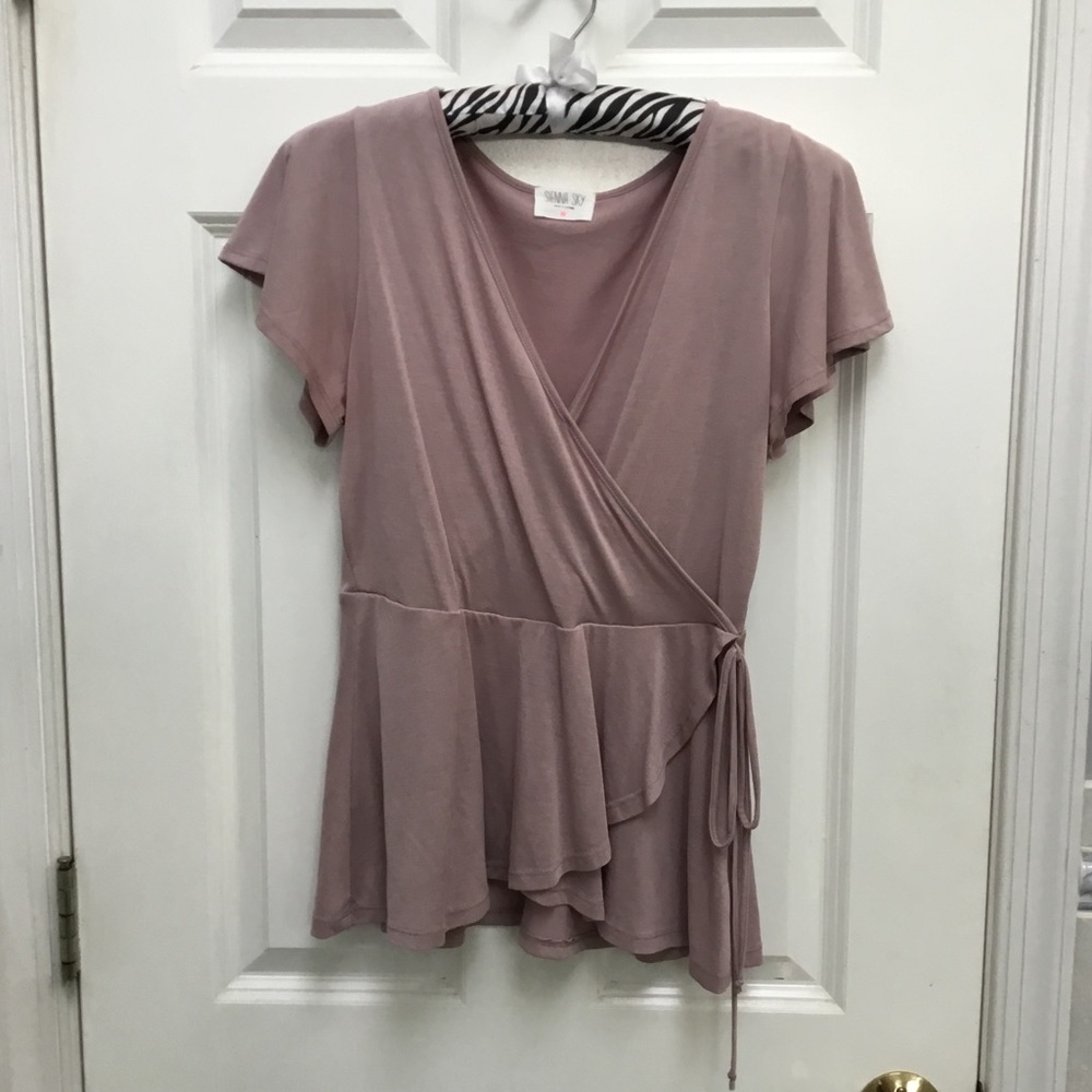 Short sleeve peplum shirt